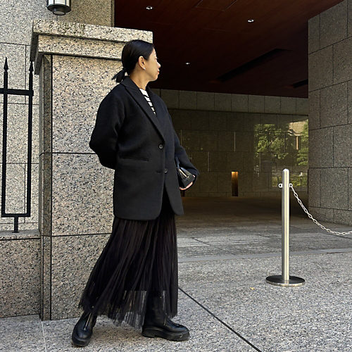 スタイリスト福田亜矢子さん 身長156cm ブラック/F