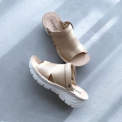 本革2WAYミュールスリングバックサンダル