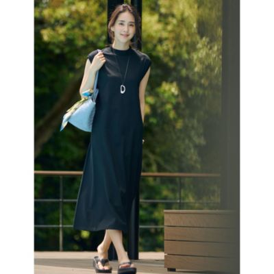 three dots(スリードッツ)の【HPS別注】モックネックワンピース通販