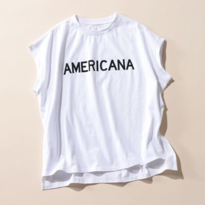 MICA & DEAL 【MICA&DEAL】×【AMERICANA】×【FRUIT OF THE LOOM】ロゴスリットTシャツ