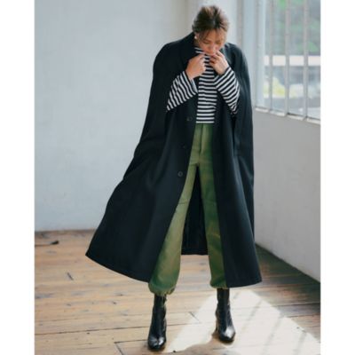 INSCRIRE Wool Gabardine Cape Coat