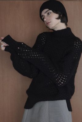 CLANE(クラネ)のDOT MESH MOHAIR OVER KNIT TOPS通販 | LEEマルシェ