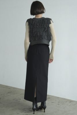 ⚠️期間限定価格 CLANE W FACE FRINGE KNIT VEST