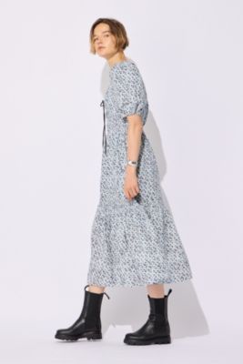 GANNI(ガニー)のPrinted Cotton Long Smock Dress通販