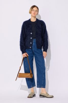 BLAMINK(ブラミンク)のカシミヤファー7GVネックカーディガン