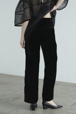 CLANE VELOR TUCK WIDE PANTS