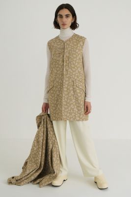 CLANE クラネ　LEOPARD LONG GILET CLANE(クラネ)のLINEN LEOPARD GILET通販 | 集英社HAPPY PLUS STORE