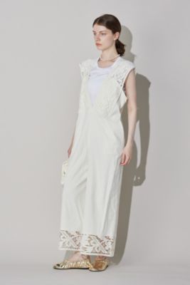 美品　2022 クルーズ 完売品　 MUVEIL パールボタンサロペット L 美品 2022 クルーズ 完売品 MUVEIL パールボタンサロペット L