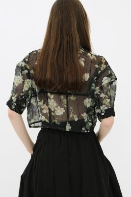 SHEER FLOWER SHORT SLEEVE SHIRTS｜TOPS(トップス)｜CLANE