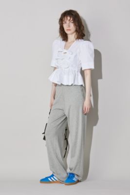 GANNI(ガニー)のWashed Stretch Cotton Tie Strap Blouse通販