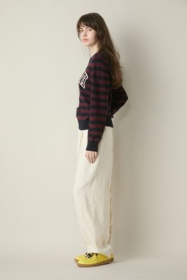 GANNI(ガニー)のGraphic Wool Mix Poodle Stripe Crewneck通販