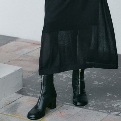極美品✨ファビオルスコーニ スクエアトゥ 現行ロゴ レザー ブラック 36 Fabio Rusconi｜ファビオルスコーニのシューズ（レザー・本革