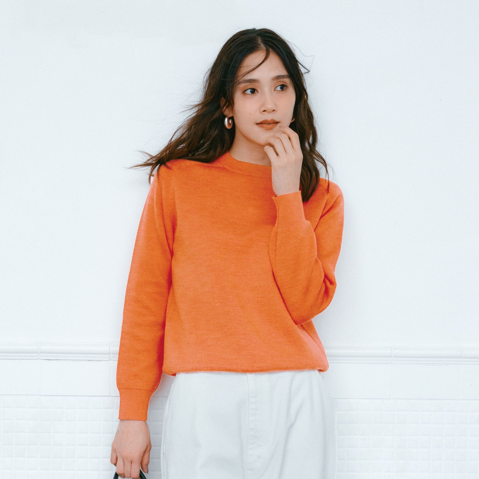 SLOANE(スローン)/【HAPPY PLUS STORE×水晶玉子】12G天竺 ダブルフェイスクルーネック