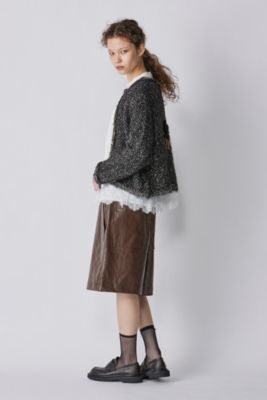 MUVEIL(ミュベール)のウサギツイードニットJK通販 | mirabella