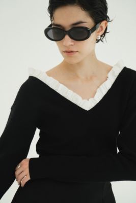 完売品⭐︎CLANE 2WAY FRILL V NECK KNIT TOPS CLANE(クラネ)の2WAY FRILL V NECK KNIT TOPS通販 | 集英社HAPPY