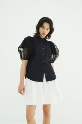 CLANE(クラネ)のTULLE LAYERED SLEEVE SHIRTS通販 | 集英社HAPPY PLUS
