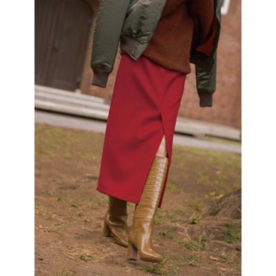 M7days【辻 直子さんコラボ】フロントスリットIラインスカート