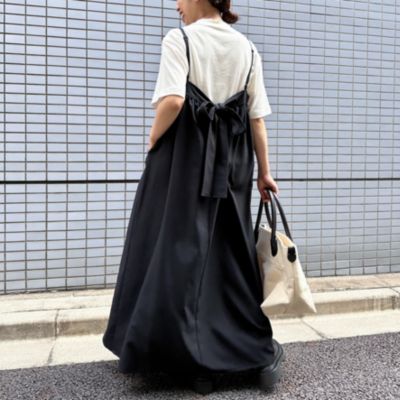 12closet(トゥエルブクローゼット)の【コラボ】【洗える】BACKリボンジャンパースカート通販 | 集英社HAPPY PLUS STORE