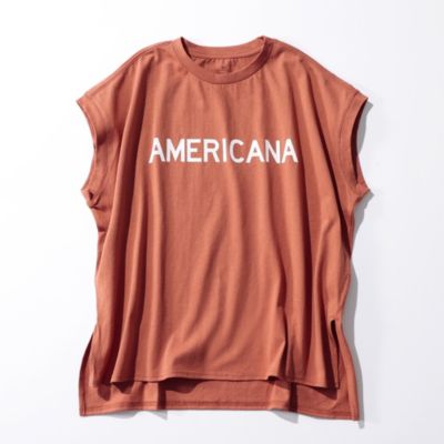 MICA & DEAL 【MICA&DEAL】×【AMERICANA】×【FRUIT OF THE LOOM】ロゴスリットTシャツ