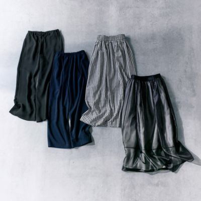 E by eclat(イーバイエクラ)の【とろみ】タックパンツ通販