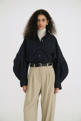 CLANE 半袖ブラウンシャツ ボリュームスリーブ CLANE(クラネ)のVOLUME SLEEVE SHIRTS通販 | 集英社HAPPY PLUS STORE