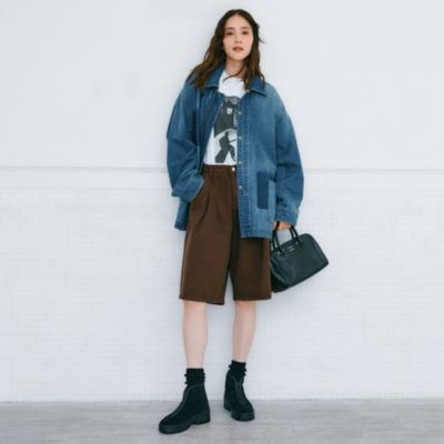 集英社HAPPY PLUS STOREmarjour（マージュール）/WIDE HALF PANTS
