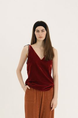 【新品】VELOUR SHOULDER RIBBON CAMISOLE TOPS VELOUR SHOULDER RIBBON CAMISOLE TOPS - メルカリ