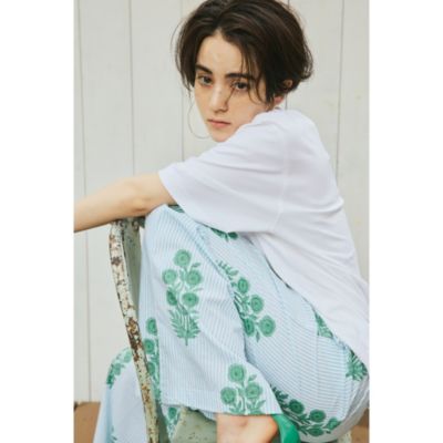 SZ BLOCK PRINTS 花柄ストライプカジュアルパンツ XS SZ BLOCK PRINTS 花柄ストライプカジュアルパンツ XS