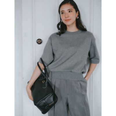 ロエフ　LOEFF シアープルオーバー　ブラック　2025夏 カットメッシュクロップドプルオーバー - YEVS