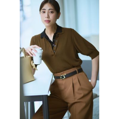 【未使用】SLOANE 半袖シアーニット サイズ２ 未使用】SLOANE 半袖シアーニット サイズ2 for/c（フォーシー） t