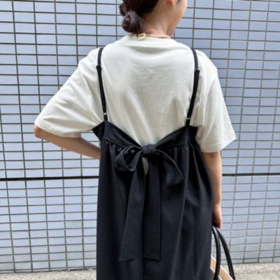 12closet 【コラボ】【洗える】BACKリボンジャンパースカート