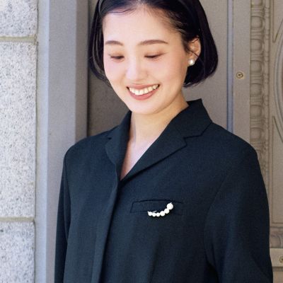 12closet(トゥエルブクローゼット)の【12classe】パールカーブブローチ