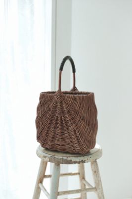 Pale Jute weekend basket（Large）＋別色タッセル（ピンク）