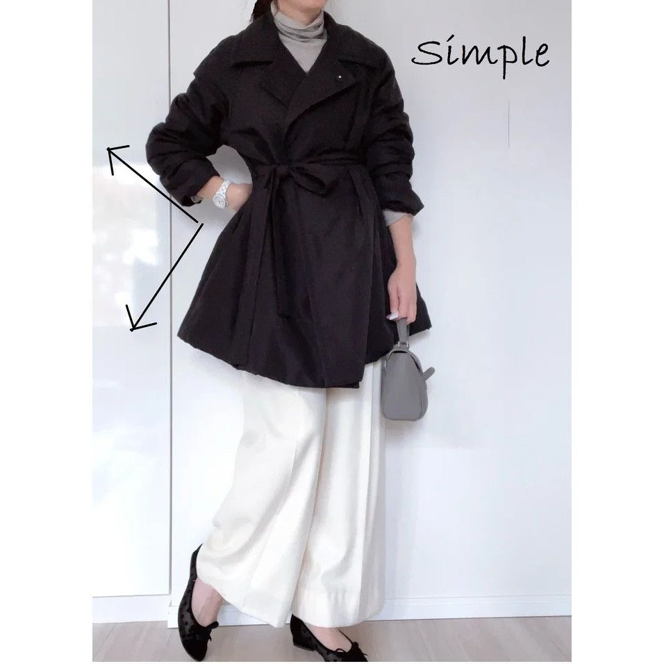 中綿入りトレンチショートコート