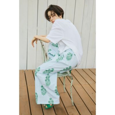SZ BLOCK PRINTS 花柄ストライプカジュアルパンツ XS SZ BLOCK PRINTS 花柄ストライプカジュアルパンツ XS