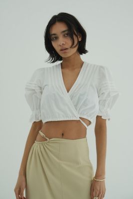 CLANE PINTUCK CROPPED BLOUSE サイズ２ PINTUCK CROPPED BLOUSE｜TOPS(トップス)｜CLANE OFFICIAL