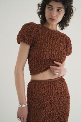 トップス CLANE W FACE SHIRRING CROPPED TOPS W FACE SHIRRING CROPPED TOPS｜TOPS(トップス)｜CLANE OFFICIAL