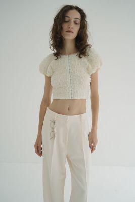 CLANE SHIRRING PUFF TOPS アイボリー CLANE - シャーリングパフトップス - SHIRRING PUFF TOPS IVORY