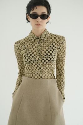 CLANEブラックサイズ0 セール】【CLANE/クラネ】SIDE CIRCLE CUT PANTS/サイドサークル