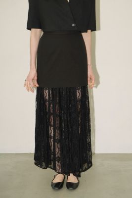 極美品✨クラネ ロングスカート 2way レース ミニスカート 花柄 ブラック m8_fs_424748.jpg?$itemSlide$