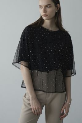 CLANE(クラネ)のRHINESTONE SHEER TOPS通販 | 集英社HAPPY PLUS