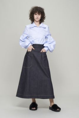 STUDIO NICHOLSON ADA RA DENIM A－LIN SKIRT