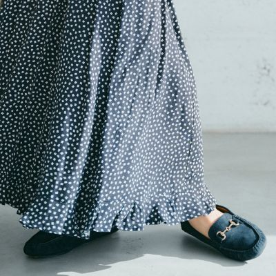 BOEMOS ネイビー スエード モカシン 美品☆BOEMOS☆モカシン☆ネイビーオンライン ショッピング 通販