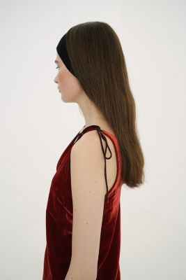 CLANE(クラネ)のVELOUR SHOULDER RIBBON CAMISOLE TOPS通販