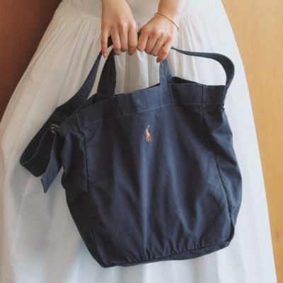 COTTON CANVAS SHOPPER TOTE�^POLO RALPH LAUREN