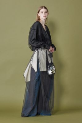 chikakisada チカキサダ　チュールニットカーディガン tulle cardigan | Chika Kisada