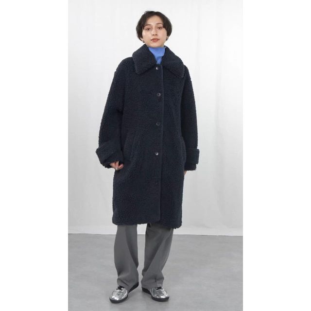 three dots(スリードッツ)のecopel boa long coat通販 | LEEマルシェ