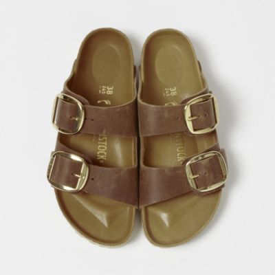 【関税込み】BOSS ブラック＆ブラウン ピンバックル サンダル Santoni ダブルバックル レザーサンダル | ブラウン | FARFETCH JP