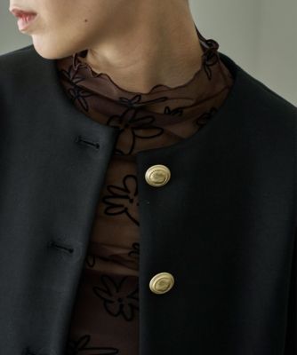 Jours+ホーリーSheerGoldButtonJacketジュールズプラス Jours+ホーリーSheerGoldButtonJacketジュールズプラス Sheer