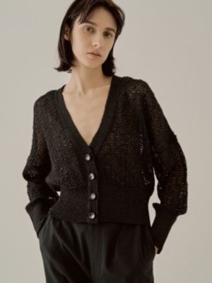 AKIRANAKA(アキラナカ)のCandela cropped knit cardigan通販